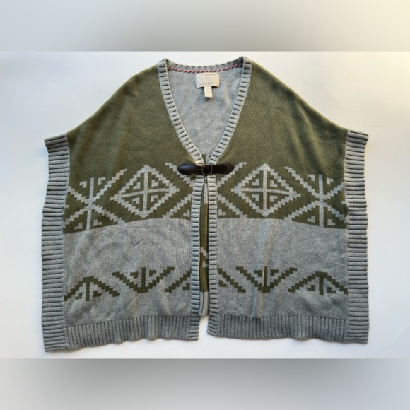 Banana Republic Heritage Poncho Sweater Knit Buckle Heavy Poncho Women's XS/S - Picture 6 of 9